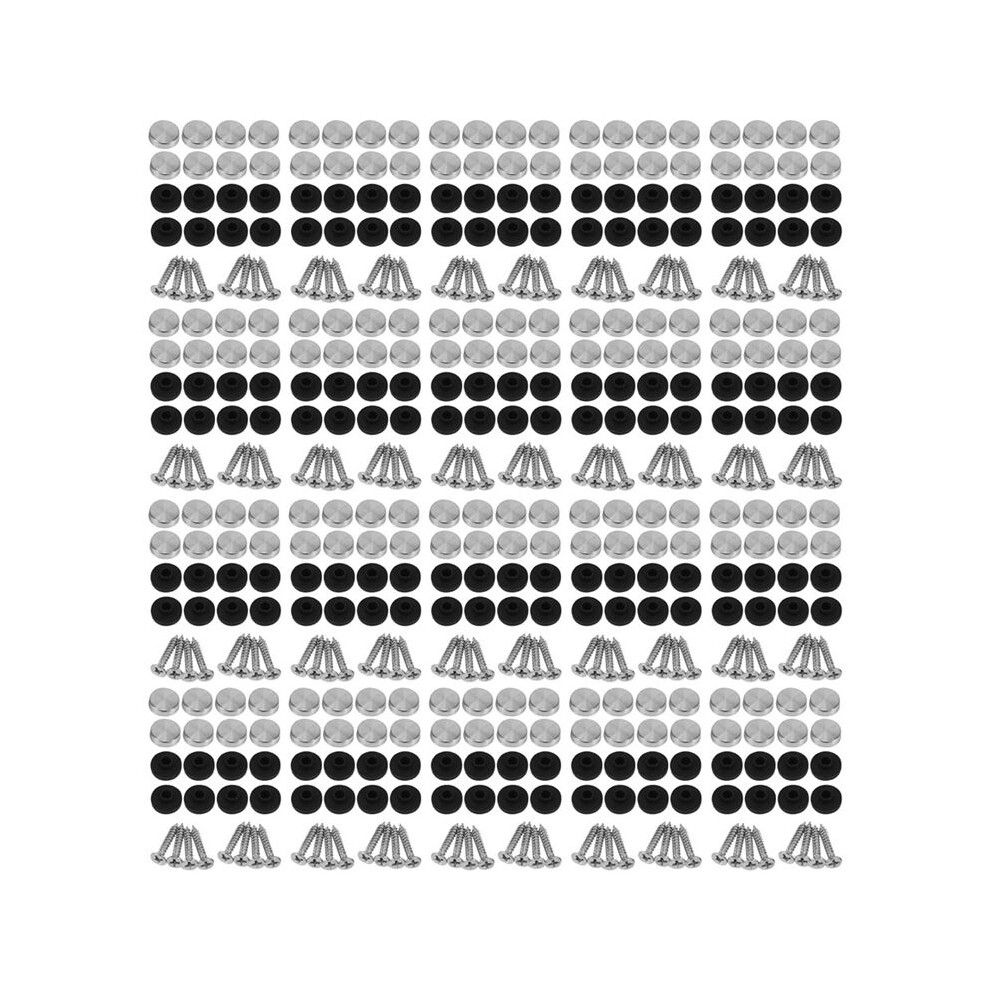 160 Pcs 14Mm Dia Stainless Steel Decorative Mirror Screw Cap Nails 4713060423387