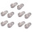5X Oval Wardrobe Hanging Rail Rod End Bracket Support Silver Tone Pair 1