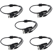 5X 1 to 4 Power 4-Port Splitter Adapter Adaptor Cable CCTV Camera