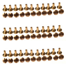 20X Perno del Boton Macizo de Laton de Arco Clavos de Tornillo Tornillo de Vuelta Cinturon de Cuero del Remache 10mm