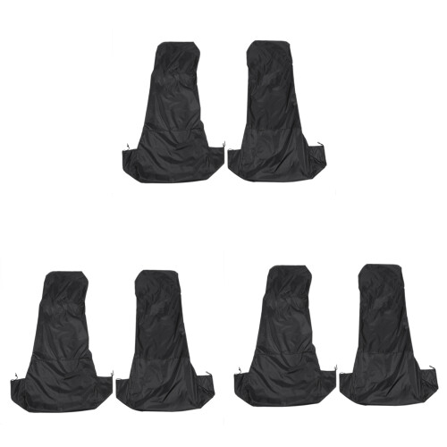 6X Universal Waterproof Nylon Front Car Van  Covers Protectors Black Pair