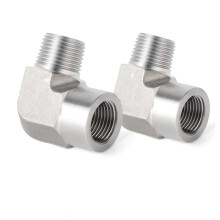 2 Coudes à 90 Degrés en Acier Inoxydable, Raccord Mâle NPT 1/4 Pouces Vers Raccord Femelle NPT 1/4 Pouces