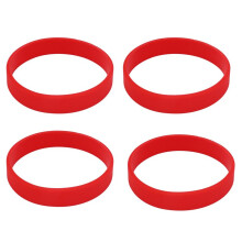4X Fashion Silicone Rubber Elasticity Wristband Wrist Band Cuff Bracelet Bangle Red