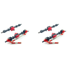 2X Eixo Completo Dianteiro e Traseiro Do Carro RC para MN D90 D91 D96 D99S MN90 MN96 MN99 MN99S, Preto
