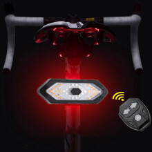 2X Bike Turn Signals Remote Control Bicycle Direction Indicator MTB LED Rear Light USB Rechargeable Cycling Taillight