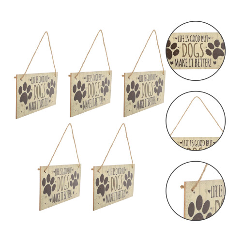 5St Hond Waarschuwingsbord Voor En Deurdecor 2