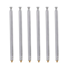 6X 5 Abschnitte 3mm Aussengewinde Dia Teleskopantenne Fuer RC Modellauto Silber