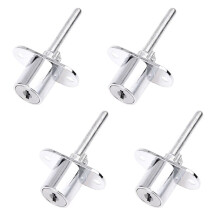 4X 19mm Cylinder Diameter Silver Tone Metal Drawer Plunger Lock with 2 Keys