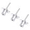 3X 19mm Cylinder  Diameter Silver Tone Metal Drawer Plunger Lock with 2 Keys 1