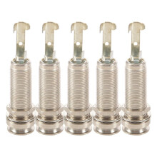 5X Cylinder Clip End Pin Mono Panel Output Jack Socket for Electric Guitar Bass 6.35mm