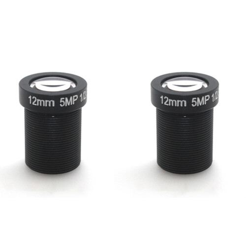 2X Single Board Camera Lens 12mm 5MP HD Network Camera Lens CCTV LENS Camera Accessories