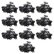 200Pcs Black Nine-Tooth Clip for Hair Extension Snap Clip for DIY Use(Black)32MM L