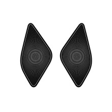 For  Alphard 40 Series 2023+ Stainless Steel Car Styling Middle Door Loudspeaker Cover Interior Accessories Black