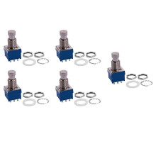 5X Effets de Guitare 3PDT 9 Broches Verrouillage Stomp Pedale Bleu