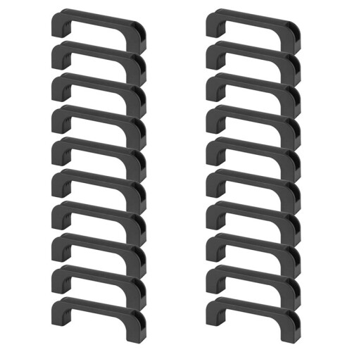 20X Door Cabinet Black Plastic Rectangular Pull Handle 5.2 inch