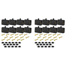 16 Pieces Cabinet Lamp Automatic Door Contact for Wardrobe Applicable to 12V 24V 110V(Black)