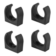 Clip per Gancio per Barca in Nylon da 4 Pezzi per Dimensioni 1-1 / 4 Pollici di Diametro per Set Accessori Marini UV per Yacht, Nero