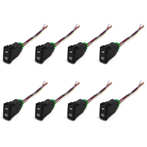 8X Auto Retrofit  Waterproof Toggle  Fog Lamp  with 4  for   White Light