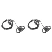 2X 2 Pin Advanced D Shape Clip-Ear Ptt Headset Earpiece Mic for 2 Way Radios GP88S GP300 GP68 GP2000 GP88