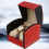 pu square watch jewelry box organizer red 4