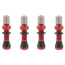 2 Pair 40mm Tubeless Air Valve for Road Bike & MTB Tubeless Valve Stem Universal Schrader 10mm Base