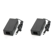 2X Input AC 100-240V 50/60Hz Output 12V 4A Power Adapter Black