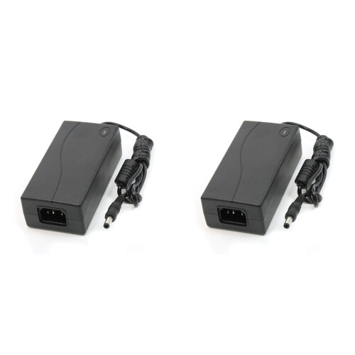 2X Input AC 100-240V 50/60Hz Output  12V 4A Power Adapter Black 1