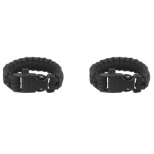 2X Paracord Parachute Cord Emergency Survival Bracelet Rope with Whistle Buckle Outdoor Camping
