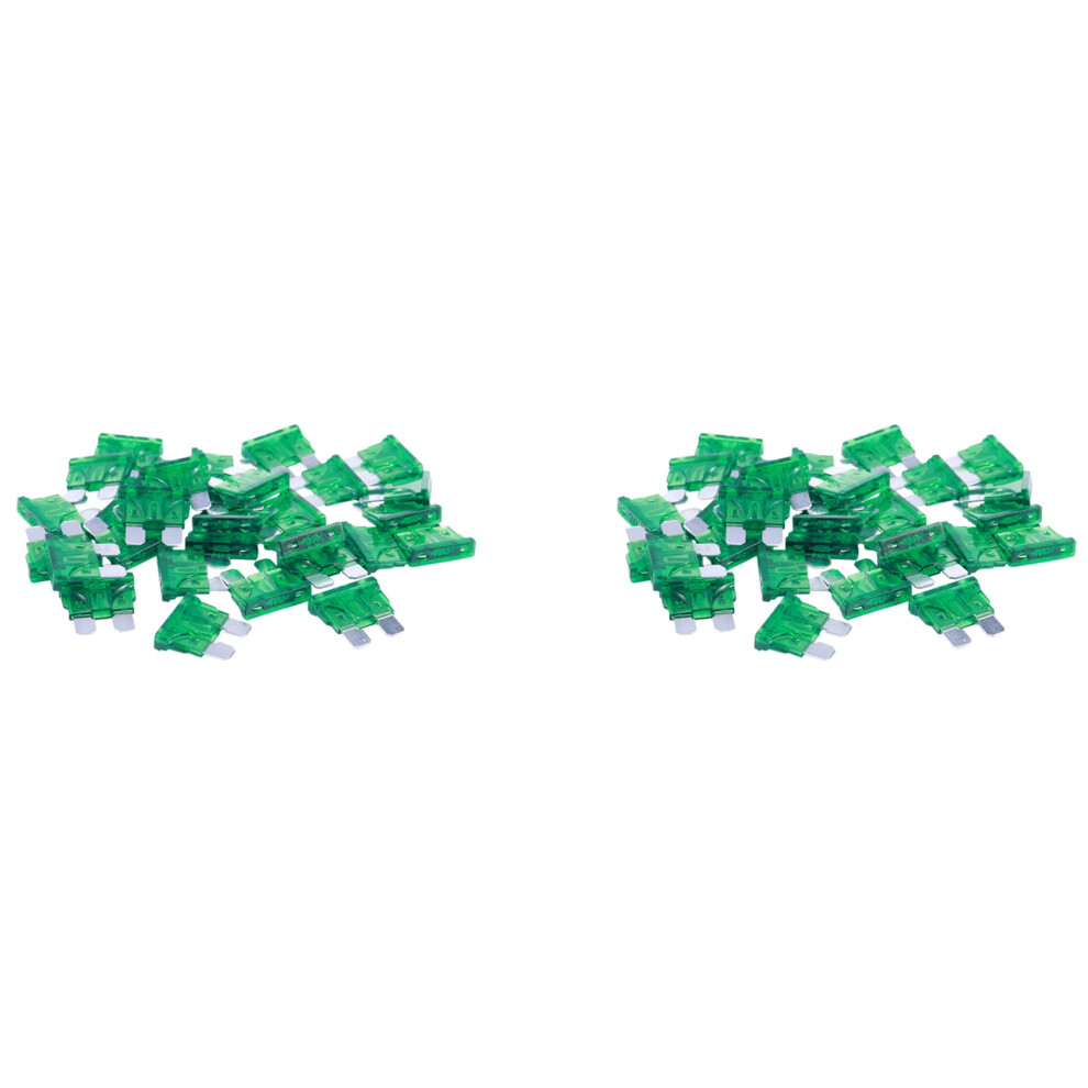 Vehicle Car 30A 30Amp Body Two Prong Blade Atc Fuse 60Pcs Green 4712181087744