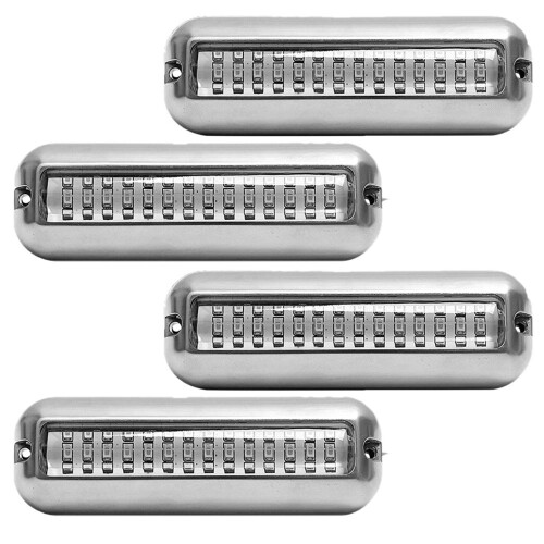 4Pcs 42LED Boat Drain Light Boat Transom Light  Underwater Pontoon Marine Light