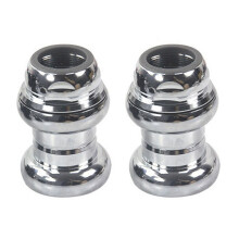 2pcs 22.2mm Bicycle Headset 1 Inch Fixed Gear Racing Bike Headset Bearing Fixed Gear Aluminium Alloy Headset,Silver