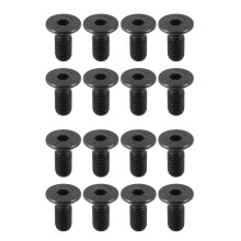 16Pcs MTB Bike Lock Shoe Cleat Mounting Screw for SPD Self-Locking Pedal Lock Steel Black
