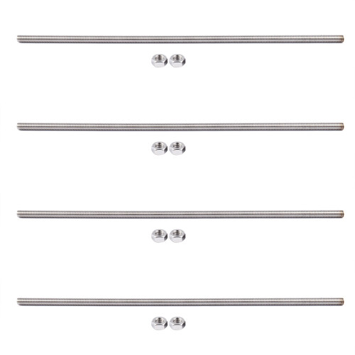 4pièces 320mm x M8 Acier Inoxydable Tige Filetee D'Argent