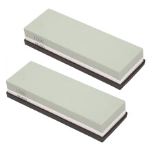 2X Whetstone Sharpening Stone 1000/4000 Grit - Knife Sharpener Stone - Waterstone Rubber Stone Holder Included