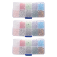 900 Pcs Cuentas de Vidrio, 8mm 10 Colores Perlas de Facetas Perlas de Cristal para La Fabricación de Joyas,Proyectos de Abalorios de DIY, Pulseras,