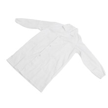 White Cotton Long Sleeve Lab Coat for Doctors, Nurses & Students, L