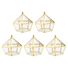 5X Glass Ring Box Wedding Jewelry Case Immortal Flower Glass Cover Home Decoration