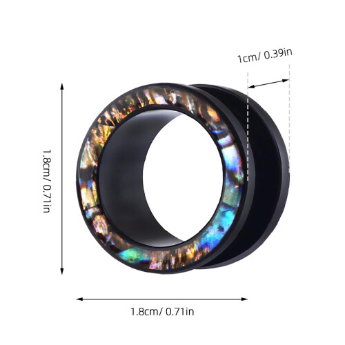 1 Paio Di Espansori Auricolari 14mm Per Uomo E Donna 2