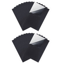 Hojas Traseras Adhesivas Negras de Fieltro Hojas Traseras Adhesivas de Tela Autoadhesivas Duraderas Y Resistentes Al Agua, 20 Piezas