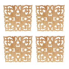 4X Wooden Decal Supply European-Style Applique Real Wood Carving Accessories and Retail.Woodcarving