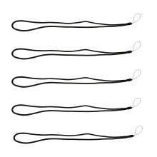 5X Nylon Geflochtene Schnur Halsband fuer Handy Kamera Schwarz