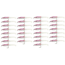 SUNMILE Fake Fishing Lure Sea Fishing Lure Bait with Hook Eel Bionic Bait 5cm/0.6G T Tail Soft Insect Simulation Bait 30Pcs