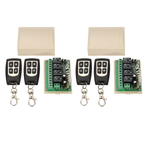 12V 4CH Channel 433Mhz Wireless Remote Control  Integrated Circuit with 4 Transmitter DIY Replace Parts Tool Kits