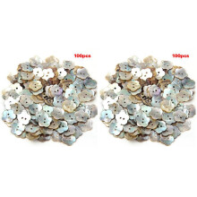 200X 15mm Pearl Buttons  of Pearl Shell Flower Button