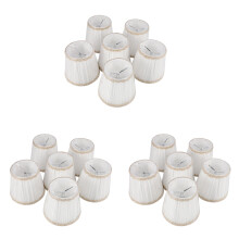 Abat-Jour de Lustre, UNIQUEMENT pour Les Ampoules de Bougie, Abat-Jour de Montage Une Pince, Lot de 18, Blanc