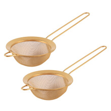 2X Edelstahl Maschiges ÖL Sieb Golden Flour Sifter Sieb Siebe Mehl Kaffee Mesh Filter Backen Werkzeuge Küche Back Formen S