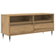 Mobile TV - HELLOSHOP26 - 100 x 34,5 x 44,5 cm - Legno ingegnerizzato - Cassetto e ripiani - Piedi in ferro