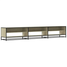 Mobile TV - HELLOSHOP26 - Mobile TV rovere sonoma 270x40x46 cm - Rovere sonoma beige - Legno ingegnerizzato e metallo - Grande spazio di archiviazione