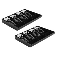 2X Hart Huelle Clip Registrierkasse Neu Klassifizieren Shop Kassierer MüNz Schublade Box Kassen Schublade Fach Geldzähler Huelle