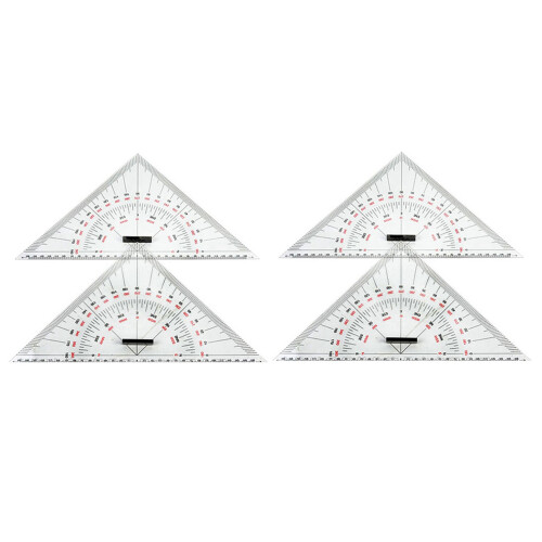 2X Chart Drawing Triangle Ruler for Ship Drawing 300mm Large-Scale Triangle Ruler for Distance Measurement Teaching
